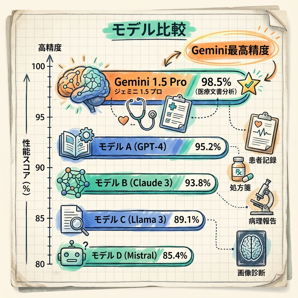 5つのLLMの性能比較
