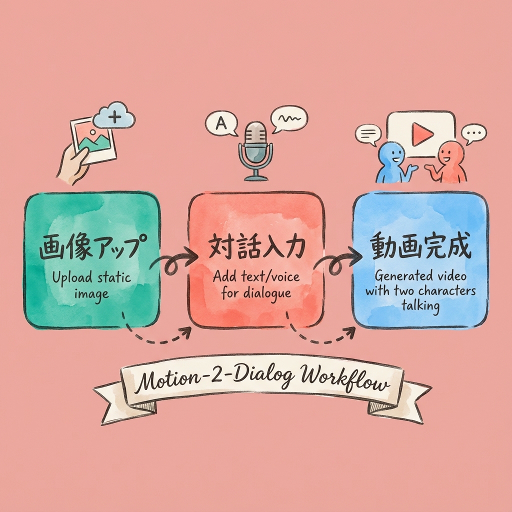Motion-2-Dialog 3ステップワークフロー