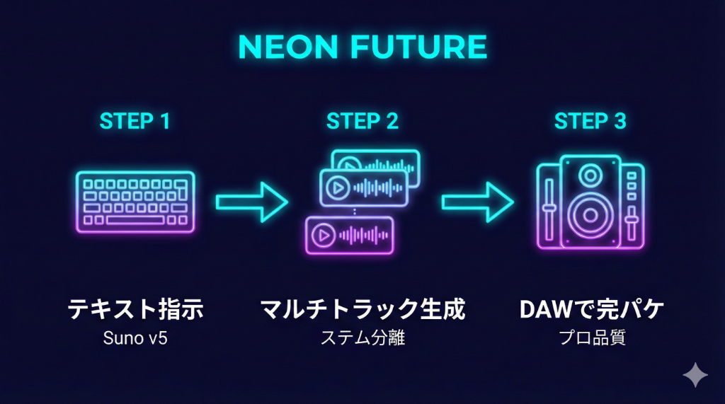 Suno v5の制作フロー